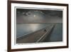St. Petersburg, Florida - Night View of Causeway-Lantern Press-Framed Premium Giclee Print