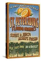 St. Petersburg, Florida - Orange Grove Vintage Sign-Lantern Press-Stretched Canvas