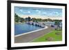 St. Petersburg, Florida - Snell Isle Bridge View-Lantern Press-Framed Art Print