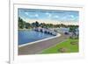 St. Petersburg, Florida - Snell Isle Bridge View-Lantern Press-Framed Premium Giclee Print