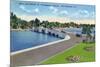 St. Petersburg, Florida - Snell Isle Bridge View-Lantern Press-Mounted Premium Giclee Print