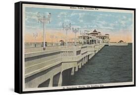 St. Petersburg, Florida - View of Million Dollar Pier-Lantern Press-Framed Stretched Canvas