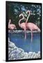 St. Petersburg, Florida, View of Pink Flamingos at Florida Wild Animal Ranch-Lantern Press-Framed Art Print