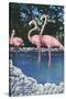 St. Petersburg, Florida, View of Pink Flamingos at Florida Wild Animal Ranch-Lantern Press-Stretched Canvas