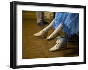 St.Petersburg, Russia, Detail of Ballerinas Shoes and Dress During a Short Rest Backstage During th-Ken Scicluna-Framed Photographic Print