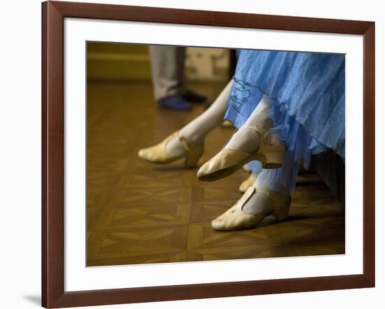 St.Petersburg, Russia, Detail of Ballerinas Shoes and Dress During a Short Rest Backstage During th-Ken Scicluna-Framed Photographic Print