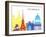 St Petersburg Skyline Pop-paulrommer-Framed Art Print