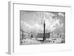 St Petersburg Square-Auguste de Montferrant-Framed Art Print
