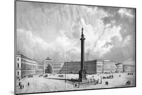 St Petersburg Square-Auguste de Montferrant-Mounted Art Print