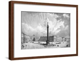 St Petersburg Square-Auguste de Montferrant-Framed Art Print