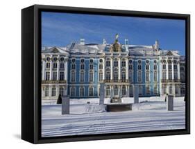 St Petersburg, Tsarskoye Selo, Catherine Palace Was Commissioned by the Empress Elizabeth, Russia-Nick Laing-Framed Stretched Canvas