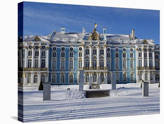 St Petersburg, Tsarskoye Selo, Catherine Palace Was Commissioned by the Empress Elizabeth, Russia-Nick Laing-Stretched Canvas