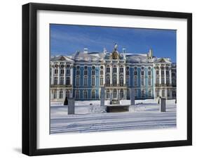 St Petersburg, Tsarskoye Selo, Catherine Palace Was Commissioned by the Empress Elizabeth, Russia-Nick Laing-Framed Photographic Print