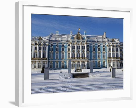 St Petersburg, Tsarskoye Selo, Catherine Palace Was Commissioned by the Empress Elizabeth, Russia-Nick Laing-Framed Photographic Print