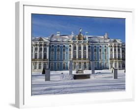 St Petersburg, Tsarskoye Selo, Catherine Palace Was Commissioned by the Empress Elizabeth, Russia-Nick Laing-Framed Photographic Print