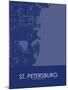 St. Petersburg, United States of America Blue Map-null-Mounted Poster