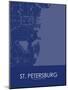 St. Petersburg, United States of America Blue Map-null-Mounted Poster