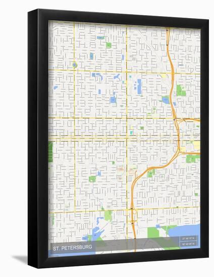 St. Petersburg, United States of America Map-null-Framed Poster