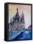St Petersburg With Church Of The Savior On Blood-Martina Bleichner-Framed Stretched Canvas