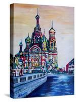 St Petersburg With Church Of The Savior On Blood-Martina Bleichner-Stretched Canvas