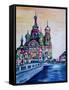 St Petersburg With Church Of The Savior On Blood-Martina Bleichner-Framed Stretched Canvas