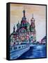 St Petersburg With Church Of The Savior On Blood-Martina Bleichner-Framed Stretched Canvas