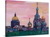 St Petersburg With Church Of The Savior On Blood-Martina Bleichner-Stretched Canvas