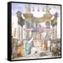 St Philip Driving Dragon from Temple of Hierapolis-Filippino Lippi-Framed Stretched Canvas