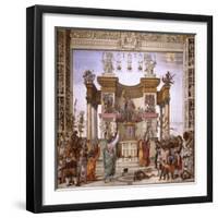 St. Philip Exorcizing the Demon from the Temple of Mars, South Wall of Strozzi Chapel, c.1497-1502-Filippino Lippi-Framed Giclee Print