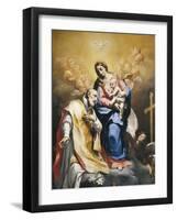 St. Philip Neri with Virgin and Child-Carlo Cignani-Framed Giclee Print