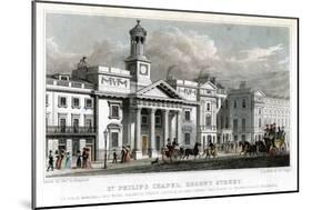 St Philip's Chapel, Regent Street, Westminster, London, 1827-J Tingle-Mounted Giclee Print