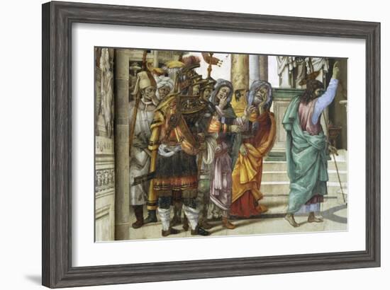 St Philip the Apostle in Front of Temple of Mars in Hierapolis, 1502-Filippino Lippi-Framed Giclee Print