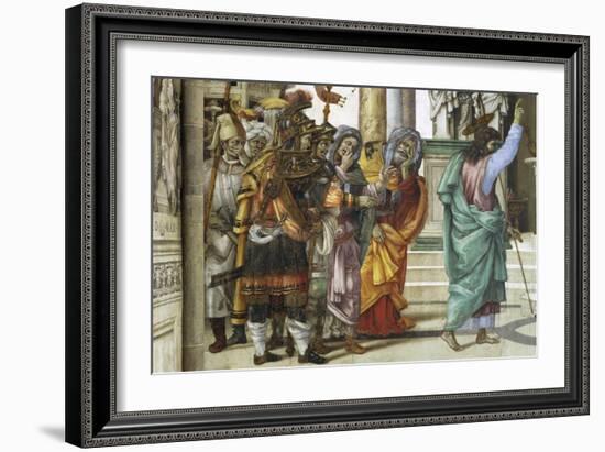 St Philip the Apostle in Front of Temple of Mars in Hierapolis, 1502-Filippino Lippi-Framed Giclee Print