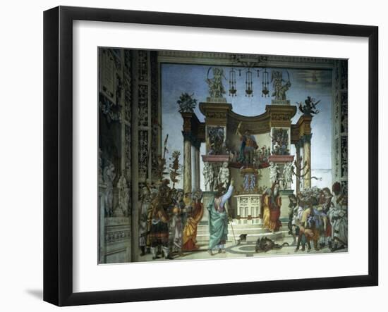 St Philip the Apostle in Front of the Temple of Mars in Hierapolis, 1502-Filippino Lippi-Framed Giclee Print