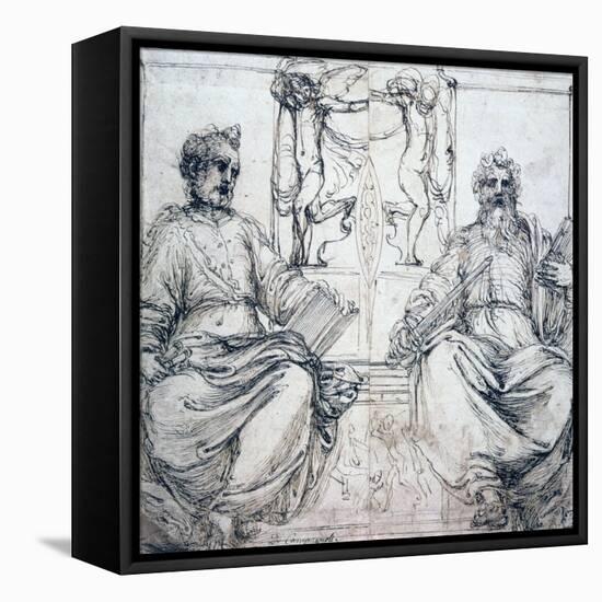 St Pierre and St Paul, 16th Century-Perino Del Vaga-Framed Stretched Canvas