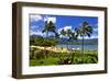 St. Regis Princeville Resort Hotel with View of the Bay at Hanalei Beach, Island of Kauai-null-Framed Art Print