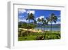 St. Regis Princeville Resort Hotel with View of the Bay at Hanalei Beach, Island of Kauai-null-Framed Art Print