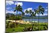 St. Regis Princeville Resort Hotel with View of the Bay at Hanalei Beach, Island of Kauai-null-Mounted Art Print
