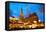 St. Reinoldi Church and Christmas Market at Dusk, Dortmund, North Rhine-Westphalia, Germany, Europe-Frank Fell-Framed Stretched Canvas