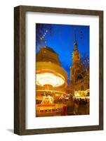 St. Reinoldi Church and Christmas Market at Dusk, Dortmund, North Rhine-Westphalia, Germany, Europe-Frank Fell-Framed Photographic Print