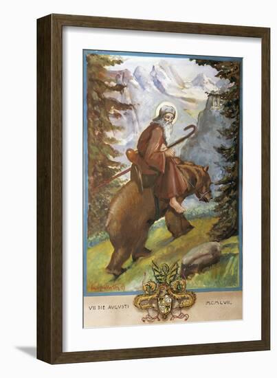 St Remedies on the Back of the Bear-Luigi Mussini-Framed Giclee Print