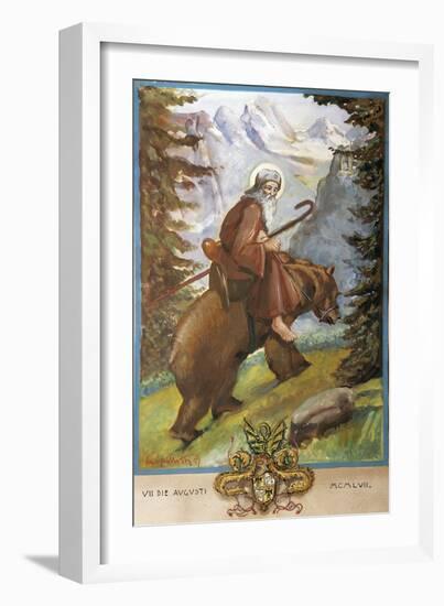 St Remedies on the Back of the Bear-Luigi Mussini-Framed Giclee Print