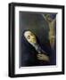 St Rita De Cascia in Ecstasy in Front of the Figure of Christ on the Cross, 19th Century-null-Framed Premium Giclee Print