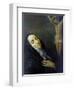 St Rita De Cascia in Ecstasy in Front of the Figure of Christ on the Cross, 19th Century-null-Framed Premium Giclee Print