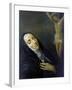 St Rita De Cascia in Ecstasy in Front of the Figure of Christ on the Cross, 19th Century-null-Framed Giclee Print