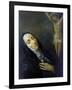 St Rita De Cascia in Ecstasy in Front of the Figure of Christ on the Cross, 19th Century-null-Framed Giclee Print