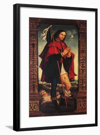 St Roch, Detail from Annunciation-null-Framed Giclee Print