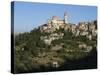 St. Saba Church and Red Tile Roofed Town, Bcharre, Qadisha Valley, North Lebanon-Christian Kober-Stretched Canvas