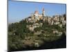 St. Saba Church and Red Tile Roofed Town, Bcharre, Qadisha Valley, North Lebanon-Christian Kober-Mounted Photographic Print