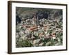 St. Saba Church and Red Tile Roofed Town, Bcharre, Qadisha Valley, North Lebanon-Christian Kober-Framed Photographic Print